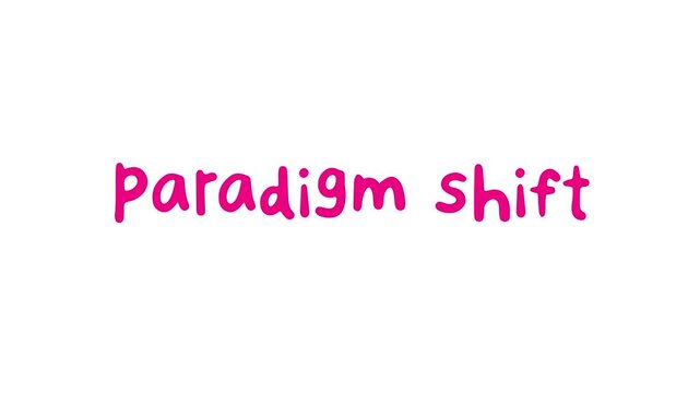 Paradigm Shift word on white background