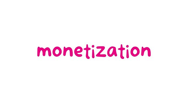 Monetization word on white background