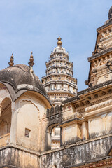 Architectural Details of Historic Hindu Temple Walls and Towers in Pushkar, India