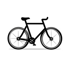 Fototapeta premium Simple black bicycle illustration