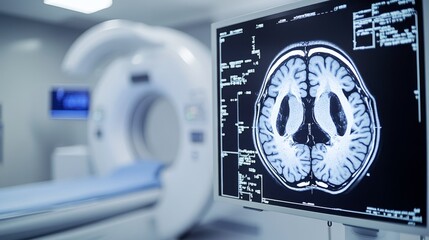 Brain tomography, x-ray examination on hospital