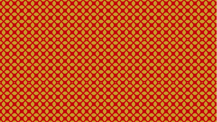 A repeating pattern of gold shapes on a red background creating an abstract design element