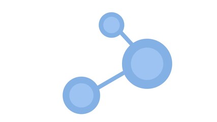 Clean tech data network motion graphic for UI and digital content animation. Light blue connected nodes animation for social media and corporate use. - Powered by Adobe