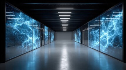 Exploring edge cloud computing infrastructure data center digital technology high-tech environment futuristic viewpoint