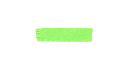 Adhesive paper tape isolated on a Transparent background, Green paper torn or ripped pieces PNG