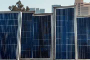 Obraz premium installation of solar energy panels 