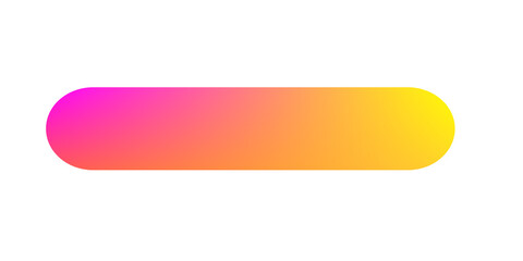 Rounded gradient bar with vibrant transition from pink to yellow. Modern colorful UI design element for highlights, banners, and buttons.