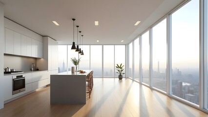 Sleek and Modern Kitchen Interior Layout