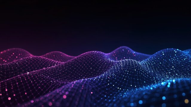 Gradient Descent. Anomaly detection Post Quantum Cryptography Mlops Synthetic data generation Ethical ai Deep learning PolyAI Second state Murf 11x Abstract colorful digital wave with glowing particl