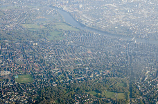 Aerial View of Putney, Hurlingham and Fulham, London