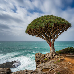 The dragon blood tree bleeds red sap when cut, used for ancient dyes! Its umbrella shape thrives in Socotra’s desert. 🌳🩸
