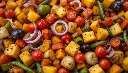 Roasted Mediterranean Vegetable Medley with Herbs and Spices