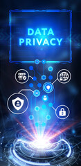 Cyber security data protection business technology privacy concept. 3d illustration