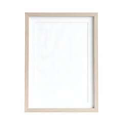 Fototapeta premium Blank Picture Frame with White Background for Artwork Display