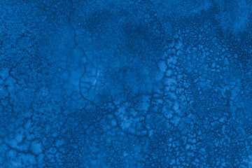 Old wall pattern texture cement blue dark abstract  blue color design are light with black gradient background.