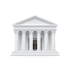 Obraz premium White classical building icon