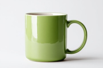 Green mug, simple, studio shot