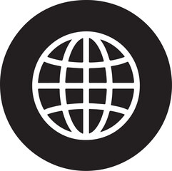 Obraz premium globe icon vector illustration, Earth Silhouette icon vector illustration