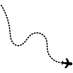 Airplane Route Dotted Line