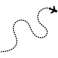 Airplane Route Dotted Line