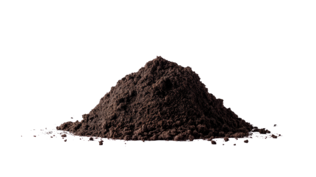 Rich Earthy Pile: A close-up shot of a dark, fertile pile of soil, representing potential for growth, nature's raw material, and the essence of life.