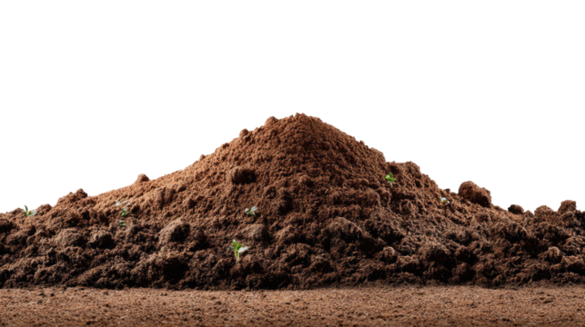 Fertile Earth's Embrace: A detailed view of rich, dark soil, offering a powerful representation of life and growth, a perfect embodiment of natural resources