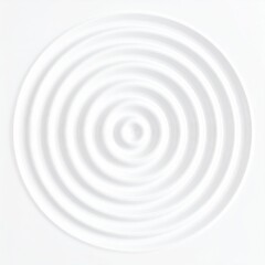 Obraz premium Rippled Water Surface with Concentric Circles in a Clean White Minimalist Abstract Background