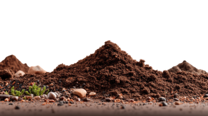 Pile of Dirt: An inviting mound of fertile soil, teeming with potential, offers a visual of nature's most fundamental building block. Earth, a symbol of life and growth.