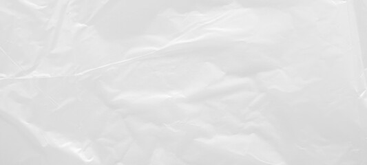 White transparent plastic bag texture background