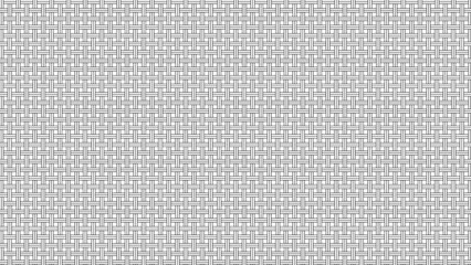 A detailed black and white weaving pattern with horizontal and vertical crossing lines in a tight grid format