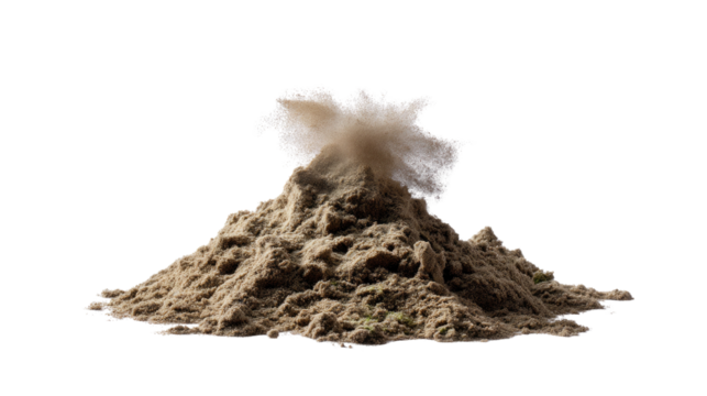 Eruption of dust: A visual spectacle capturing the moment of a dust eruption. This photo encapsulates the powerful dynamics and raw energy within the heart of natural environment.