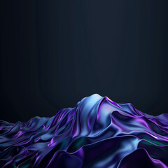 Dark purple pink abstract wallpaper with modern shapes. Glossy background with curves. Generative ai