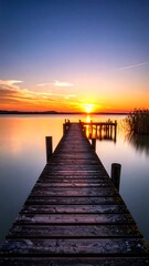 Fototapeta premium Peaceful sunset pier