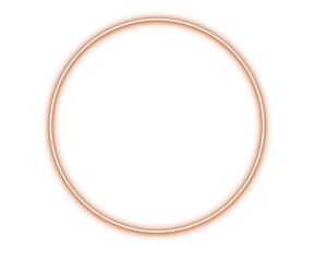 Abstract Neon Orange Circle 