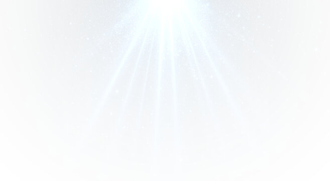 Flickering blue light with spark particles and soft celestial effect png.