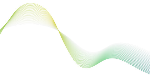 Abstract green and yellow wave background with smooth gradient lines on white. Modern, minimalistic design perfect for presentations, tech themes, and elegant digital art concepts.