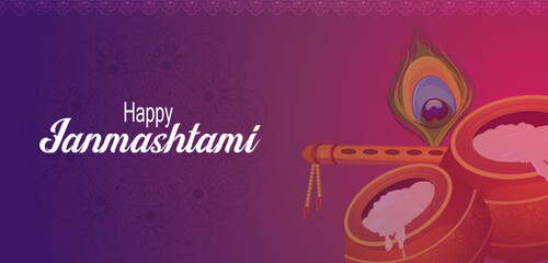 Pot of Dahi Handi (cream) for Janmashtami festival India holiday