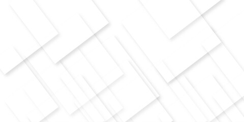 Abstract white background with texture pattern, layered geometric triangle shapes, white and grey glossy squares with faint geometric lines featuring intersecting patterns. background and design.