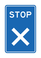 Obraz premium Stop Hand Sign for Pedestrian Safety, Traffic Regulation Board Vector Icon