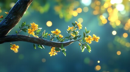 Beautiful autumn leaves drift on the water, a vibrant seasonal dance of yellow and brown