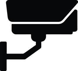 Silhouette security camera surveillance monitoring system vector Illustrator