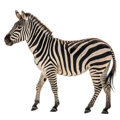 Obraz premium Realistic Zebra Illustration – Transparent Animal Graphic