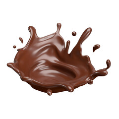 Chocolate splash in motion, creative liquid flow concept, dynamic swirl element