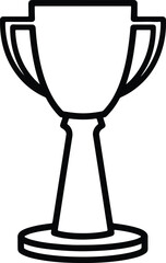 Silhouette trophy award winner cup outline simple vector Illustrator