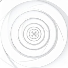 Naklejka premium Abstract White Spiraling Tunnel Illusion with Geometric Pattern and Radial Design