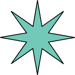 Obraz premium christmas star burst icon on transparent background
