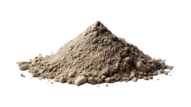 Dusty Terrain: A close-up view reveals a modest pile of fine, earthy-toned particles, evoking thoughts of the raw building blocks of nature and creation, with rough details visible.