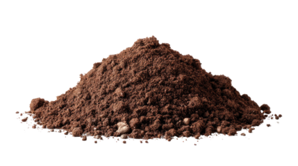 Earth's Embrace: A pile of rich, dark brown soil rests, a testament to the earth's nurturing embrace, suggesting potential and growth.