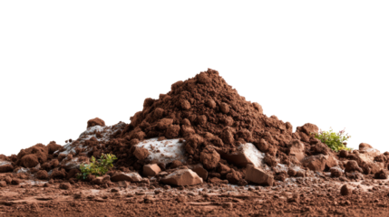 Soil Mound: A close-up perspective reveals a detailed mound of soil, highlighting texture and natural variation, and providing a sense of grounding and the raw essence of the environment.