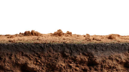 Soil layers and texture: A detailed look at the layers of soil, revealing its texture and composition, offering insight into the natural processes.